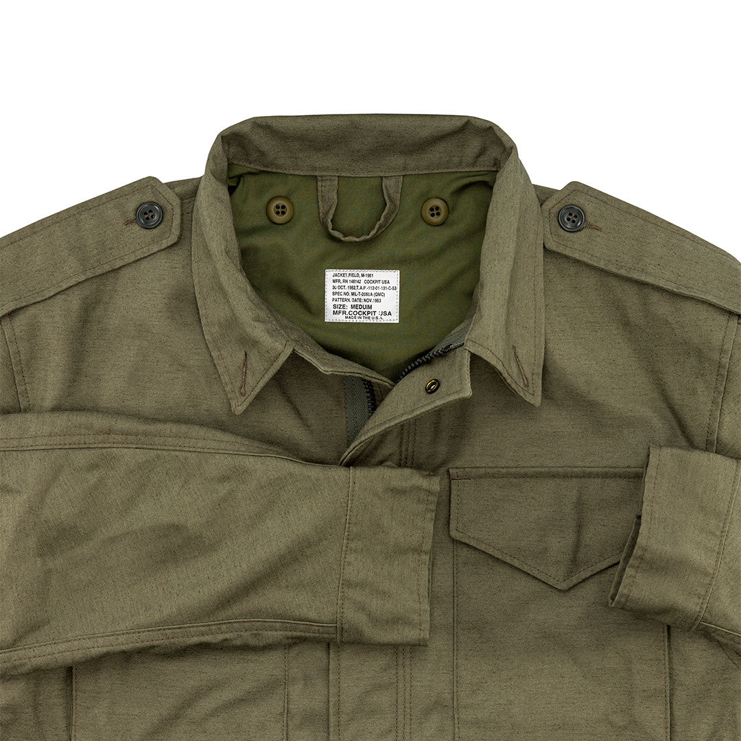 Men'S Military M-51 Field Jacket Reproduction - Olive Green – Cockpit Usa