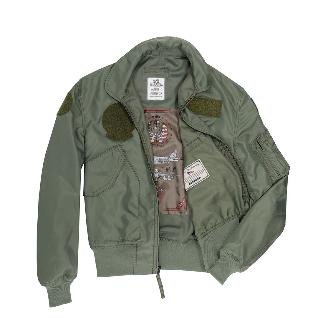 CWU-36/P Flight Jacket Green Military Bomber Shell Jacket