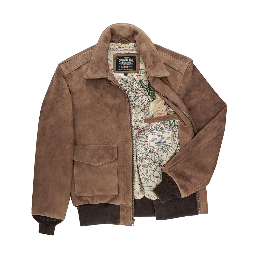A-2 Cedar Gentlemen's Jacket Leather Suede Bomber Jacket