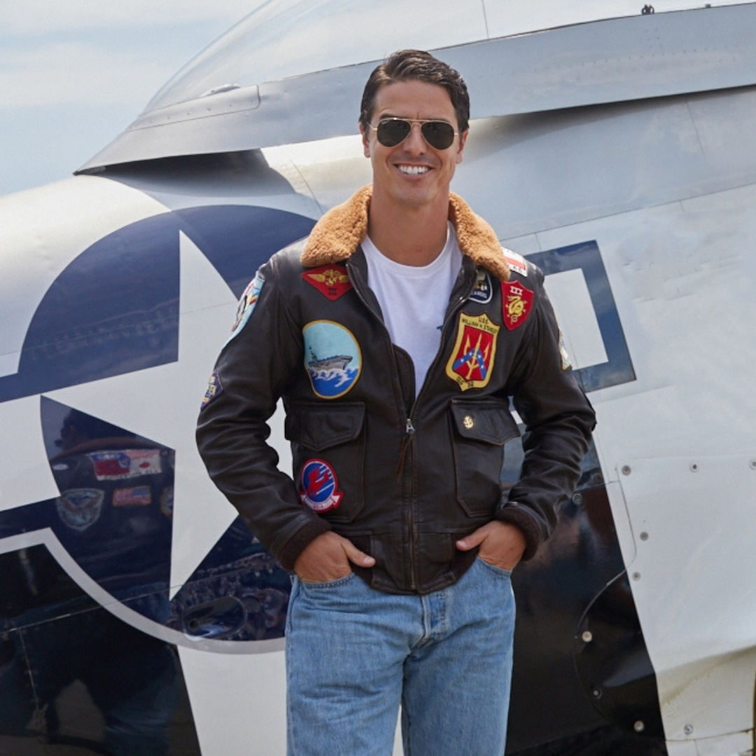 Top Gun Movie G-1 Leather Bomber Jacket | Cockpit USA