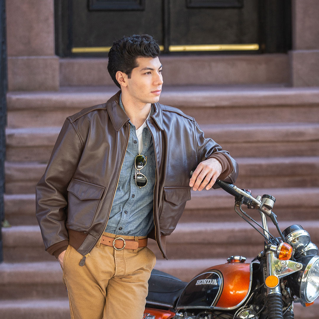 A2 Horsehide Leather Flight Jacket (WWII Government Issue)