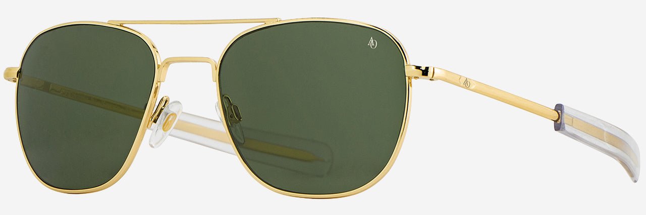 Polarized Gold Pilot Sunglasses - American Optical
