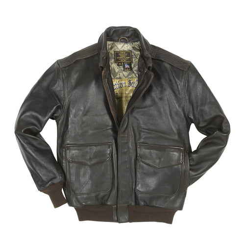 Antique Lamb Jacket (Long) Z2567MML in Brown - Cockpit USA Men