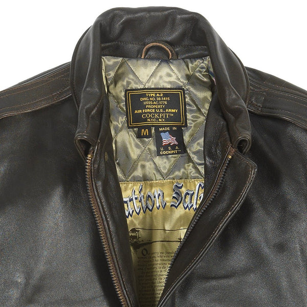 Antique Lamb Jacket (Long) Z2567MML in Brown - Cockpit USA Men