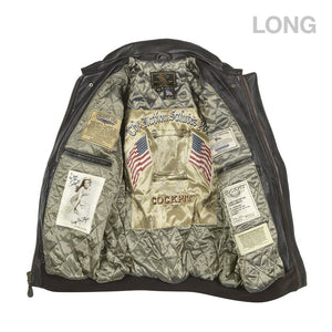 Antique Lamb Jacket (Long) Z2567MML in Brown - Cockpit USA Men
