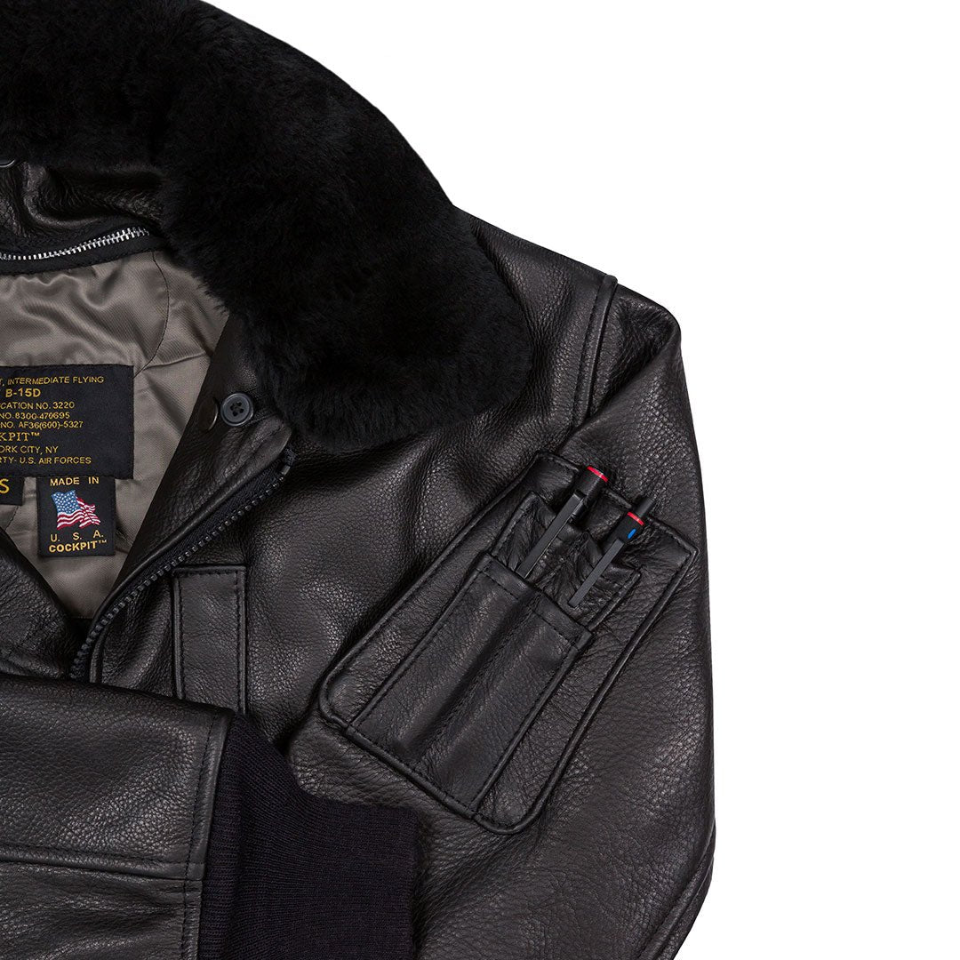 B-15 Leather Flight Jacket | Men's Cowhide Leather Jacket