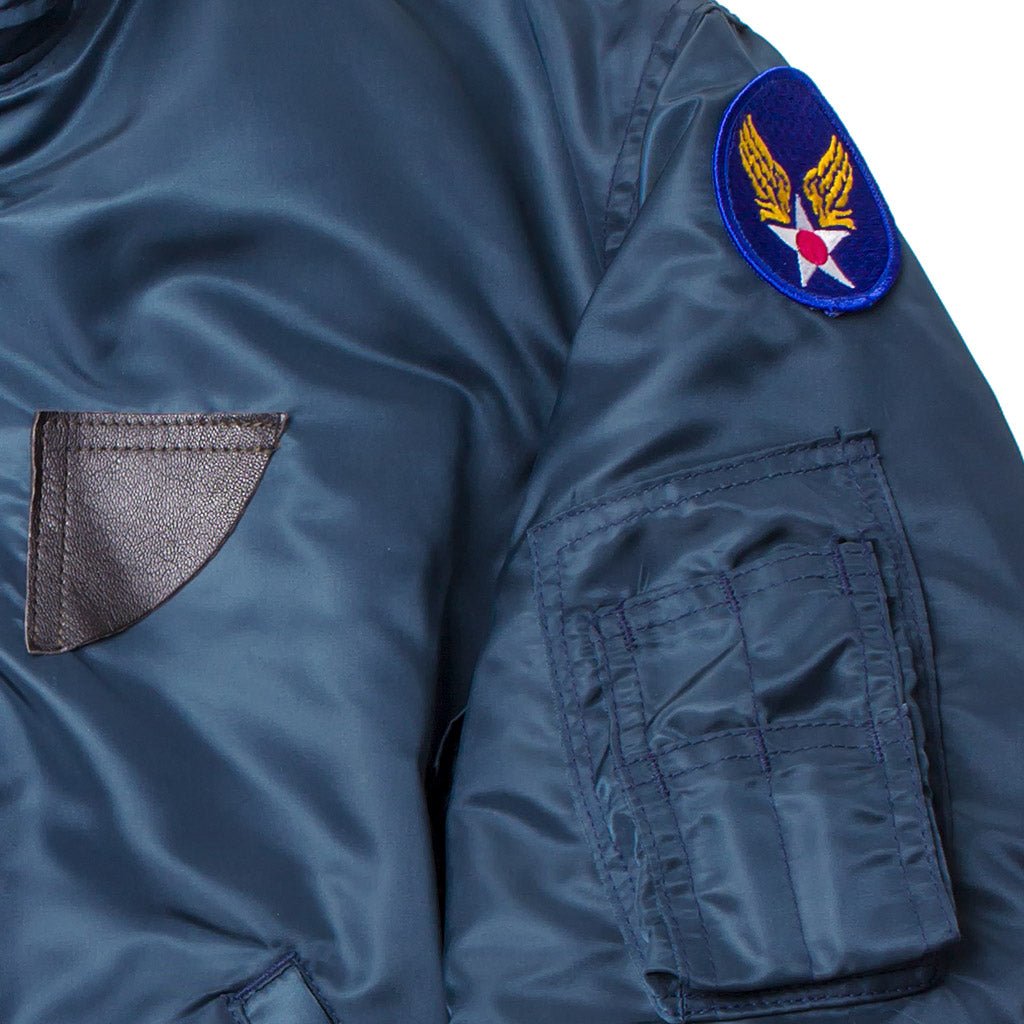 B-15 Bomber Jacket | Blue or Green Nylon Flight Jacket