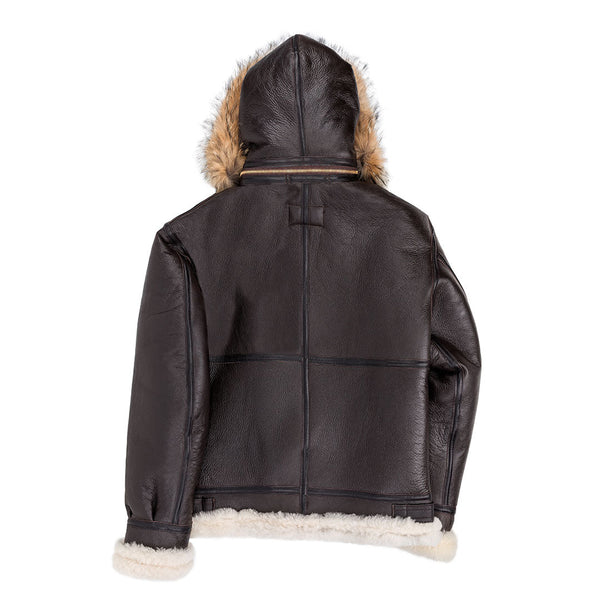 B-3 Hooded Sheepskin Bomber Jacket Z203615 - Cockpit USA Men