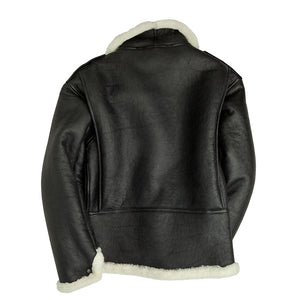 B-6 Black Shearling Bomber Jacket Z21Y008 - Cockpit USA Men