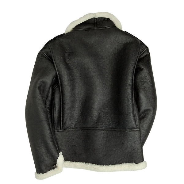 B-6 Black Shearling Bomber Jacket Z21Y008 - Cockpit USA Men