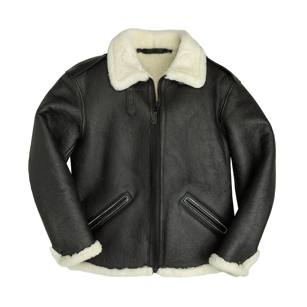 B-6 Black Shearling Bomber Jacket Z21Y008 - Cockpit USA Men