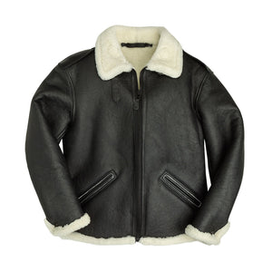 B-6 Black Shearling Bomber Jacket Z21Y008 - Cockpit USA Men