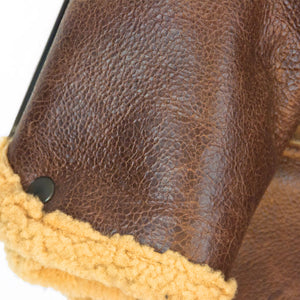 B-6 Shearling Bomber Jacket cuff detail