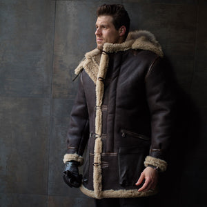 B-7 Aleutian WWII Sheepskin Parka fit