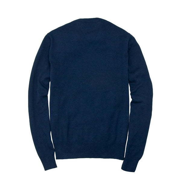 Bird's Eye Sweater in Navy Back