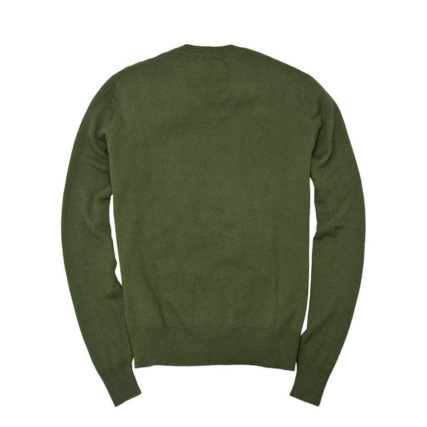 Bird's Eye Sweater in Olive Back