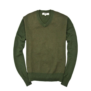 Bird's Eye Sweater in Olive