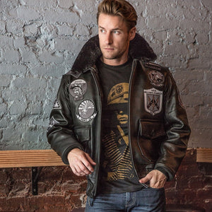 Bogard by Mike B x Cockpit USA Stealth Top Gun Bomber Jacket Z21W106 - Cockpit USA Men