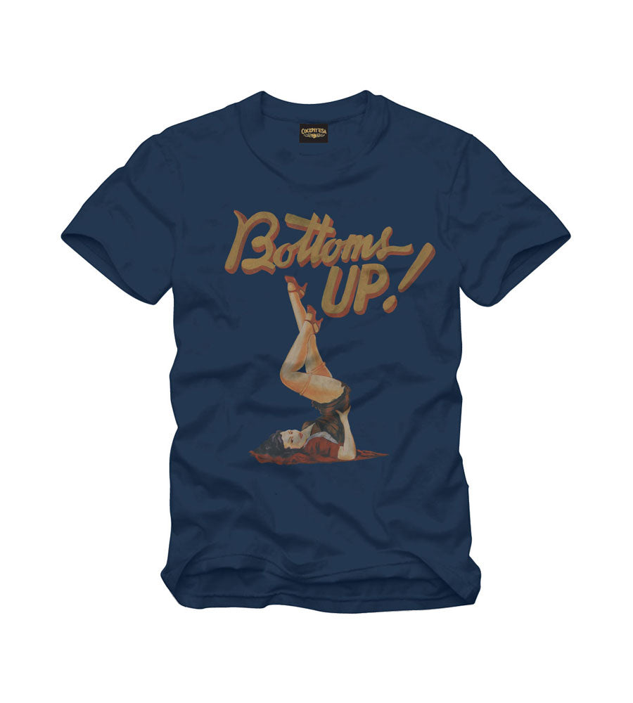 Bottoms Up Tee in navy