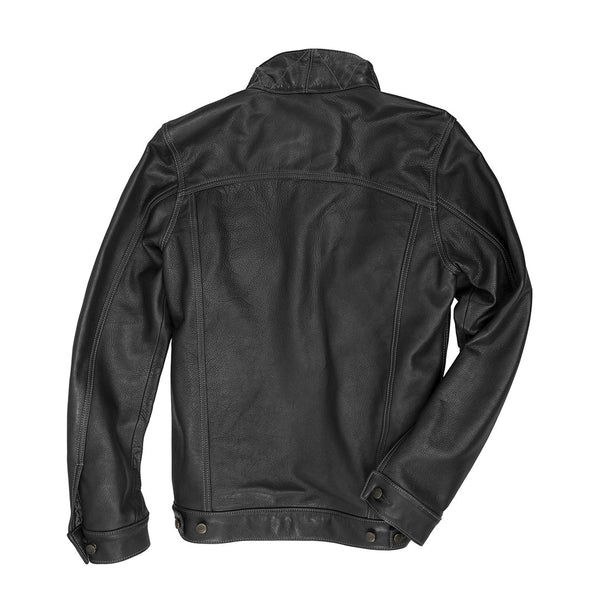 Calfskin Leather Jean Jacket