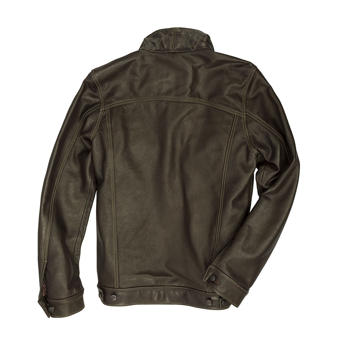 VTMNTS Convertible Leather And Denim Jacket - Brown