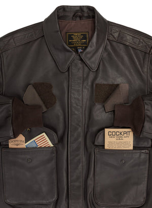 Cockpit A-2 Jacket with Velcro Long Z21V42L (LONG) - Cockpit USA