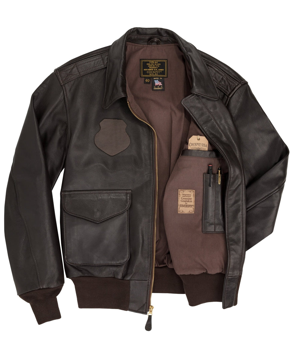Cockpit A-2 Jacket with Velcro Long Z21V42L (LONG) - Cockpit USA