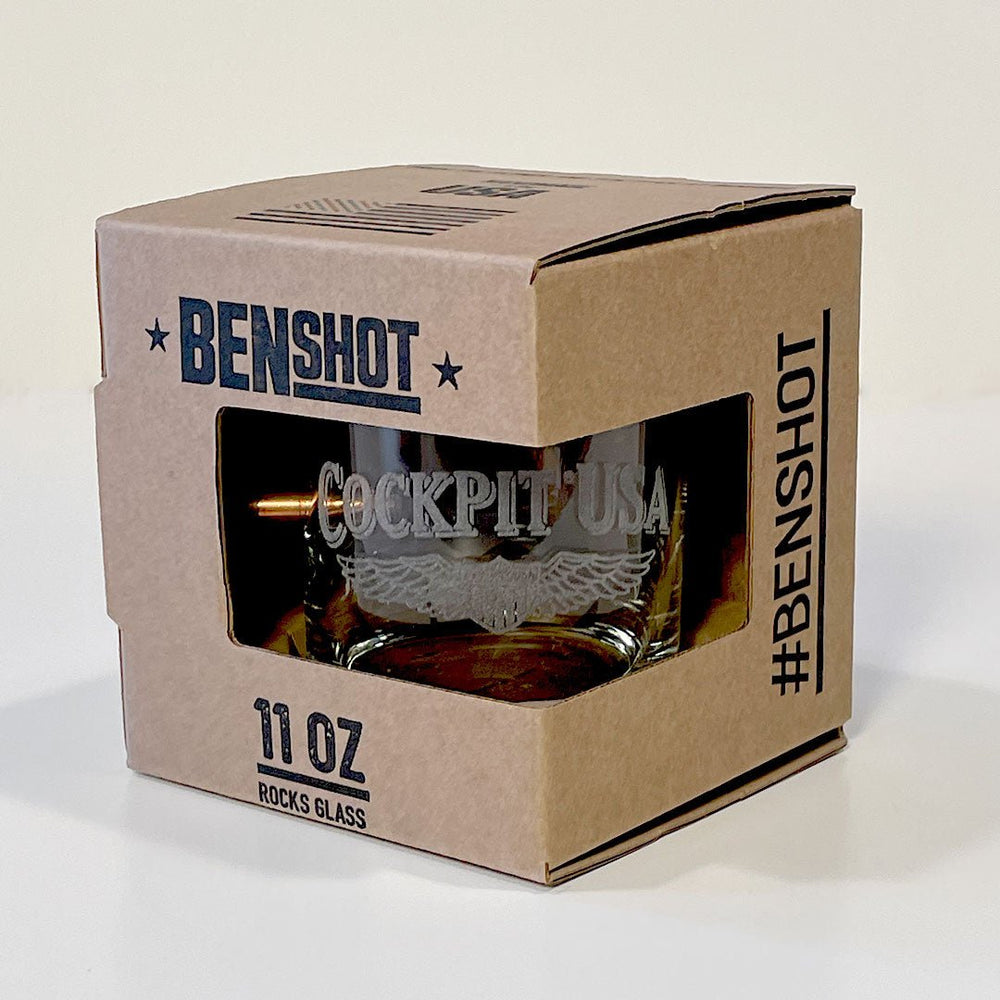 Cockpit USA Logo 11 oz Whiskey Glass by BenShot Z99F118 - Cockpit USA Accessories