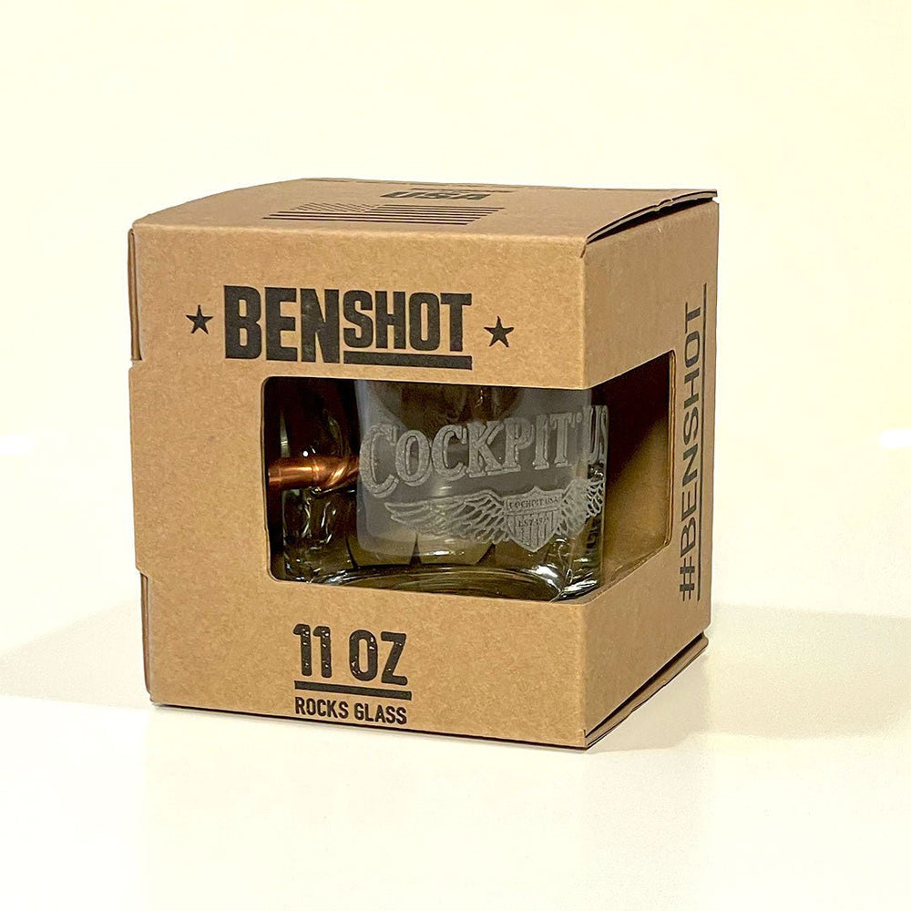 Cockpit USA Logo 11 oz Whiskey Glass by BenShot Z99F118 - Cockpit USA Accessories