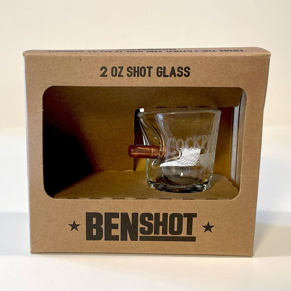 Cockpit USA Logo 2 oz Shot Glass by BenShot Z99F117 - Cockpit USA Accessories