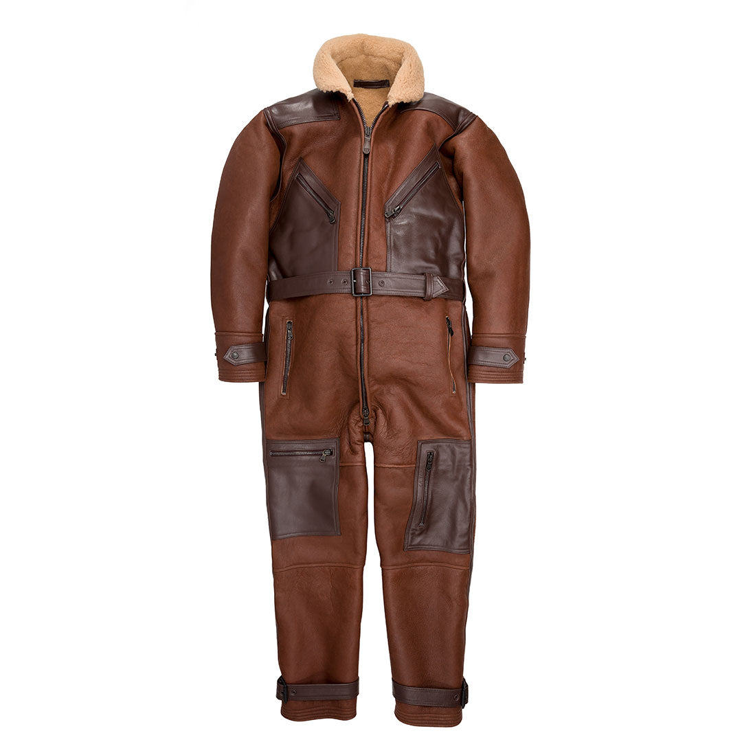 Sheepskin Leather Flight Suit - One-Piece
