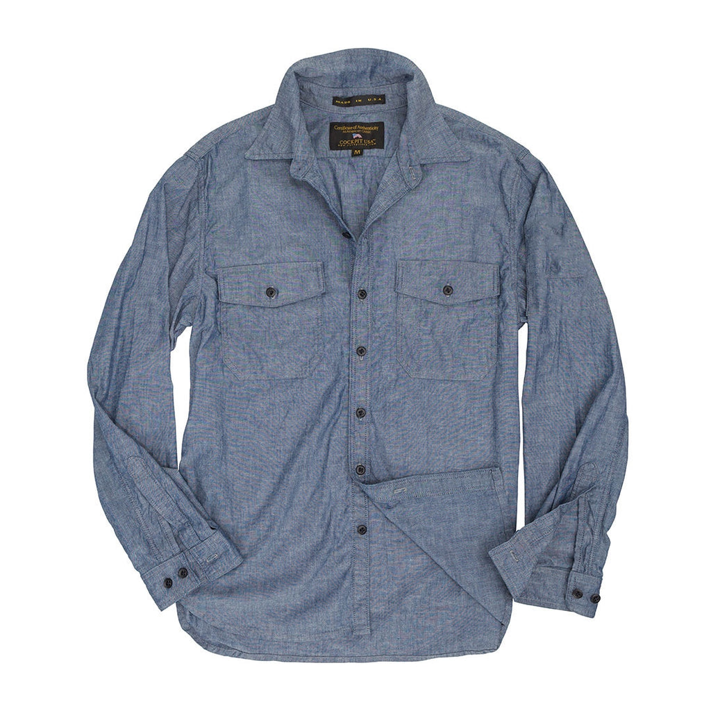 CHAMBRAY OFFICERS SHRT 