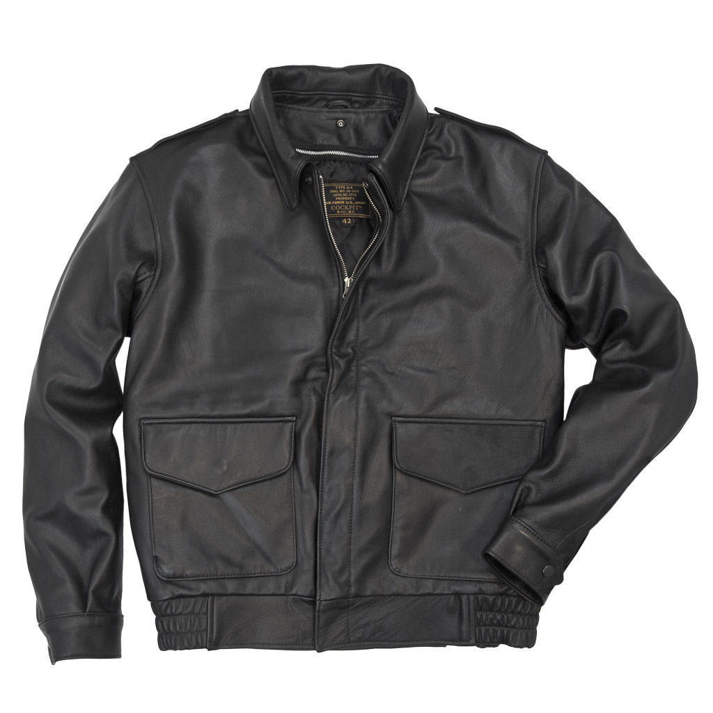 Flight Rider Leather Jacket without collar