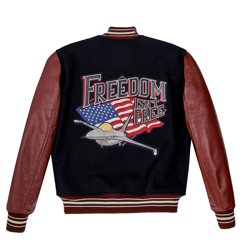 Freedom Isn't Free Varsity Jacket Z28B001 - Cockpit USA Apparel & Accessories