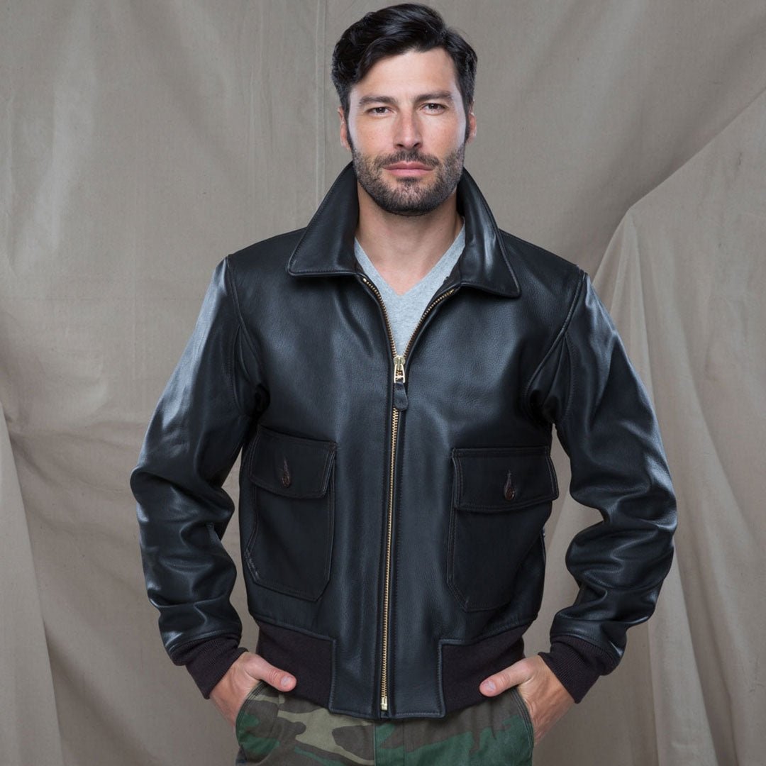 Flight Jacket with Removable Fur Collar | Cockpit USA