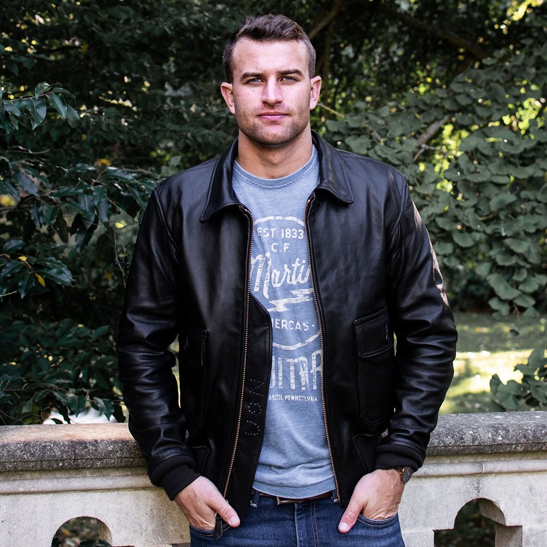 Flight Jacket with Removable Fur Collar | Cockpit USA