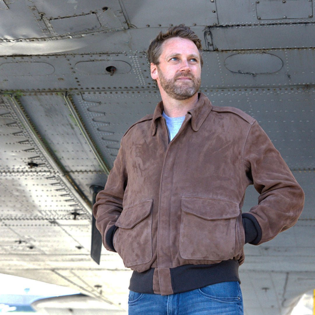 A-2 Cedar Gentlemen's Jacket | Leather Suede Bomber Jacket