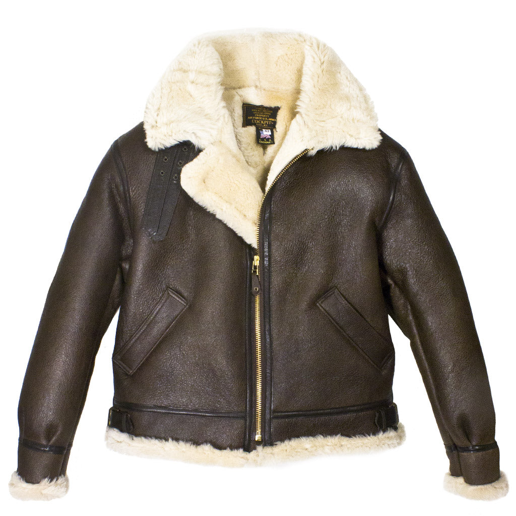 Fur Lined Leather Flying Jacket by Mean and Green