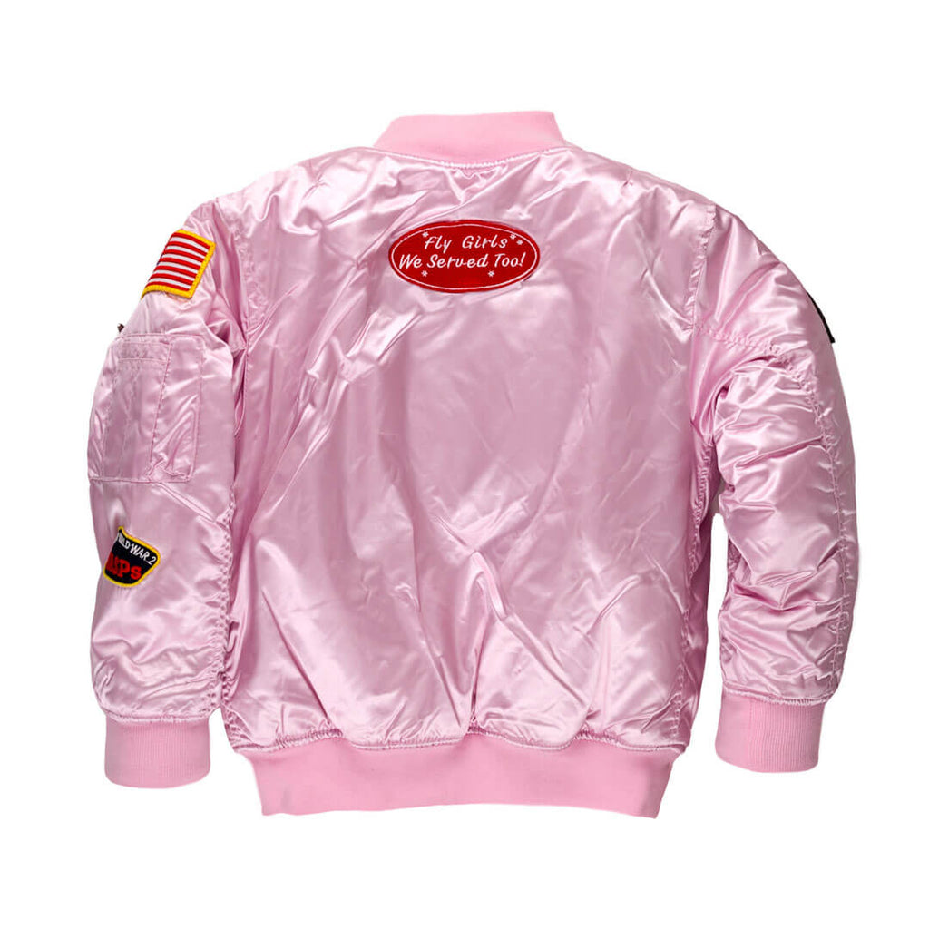 Kids Pink MA-1 Bomber Jacket