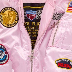 Kids Pink MA-1 Bomber Jacket