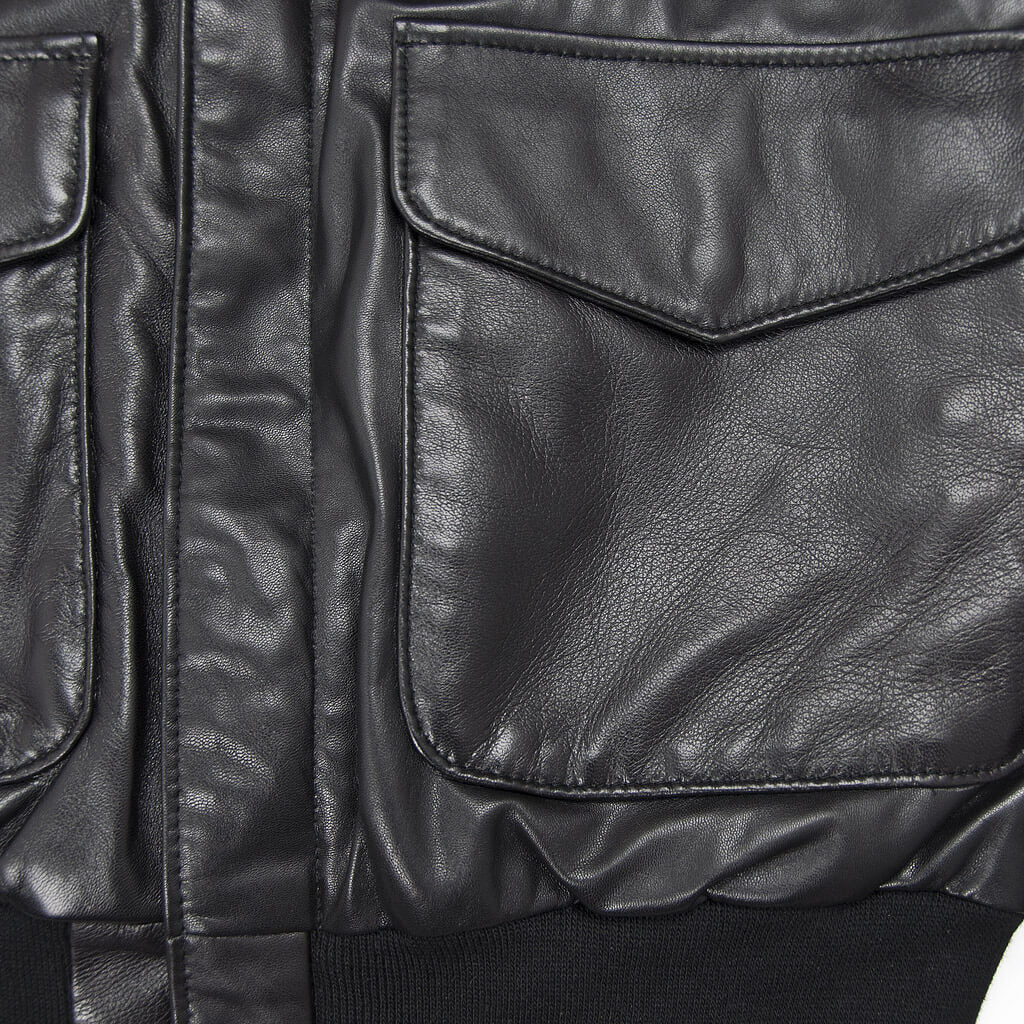 Lightweight Flight Jacket | Zip-Up Leather Jacket
