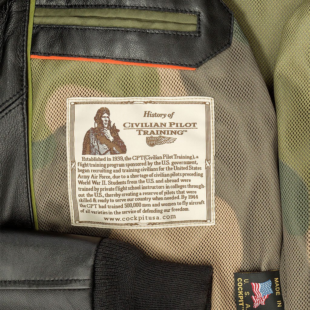Lightweight Flight Jacket | Zip-Up Leather Jacket