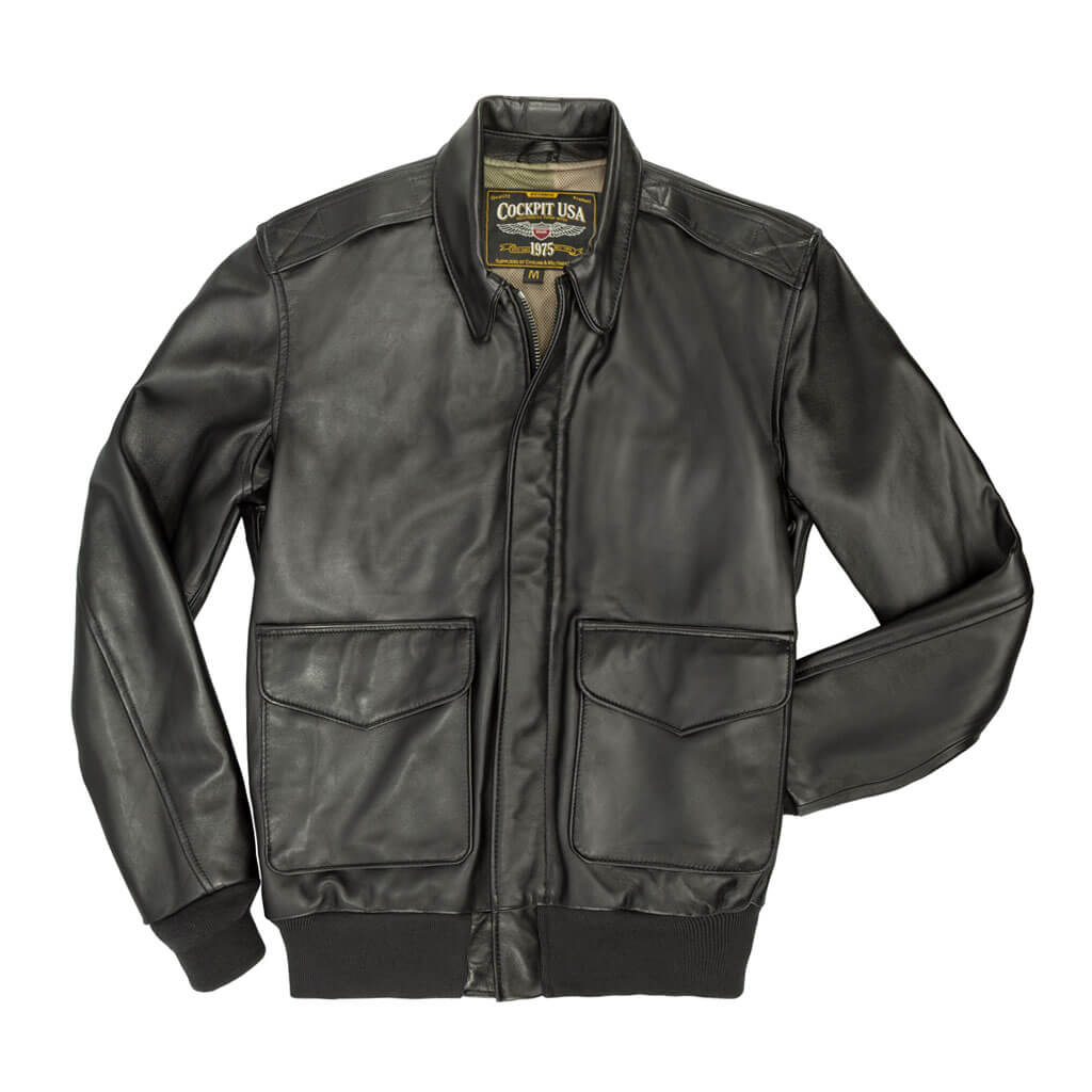 Mens PILOT leather jacket Spitfire brown aviator bomber top gun AIR FORCE  Coat | eBay