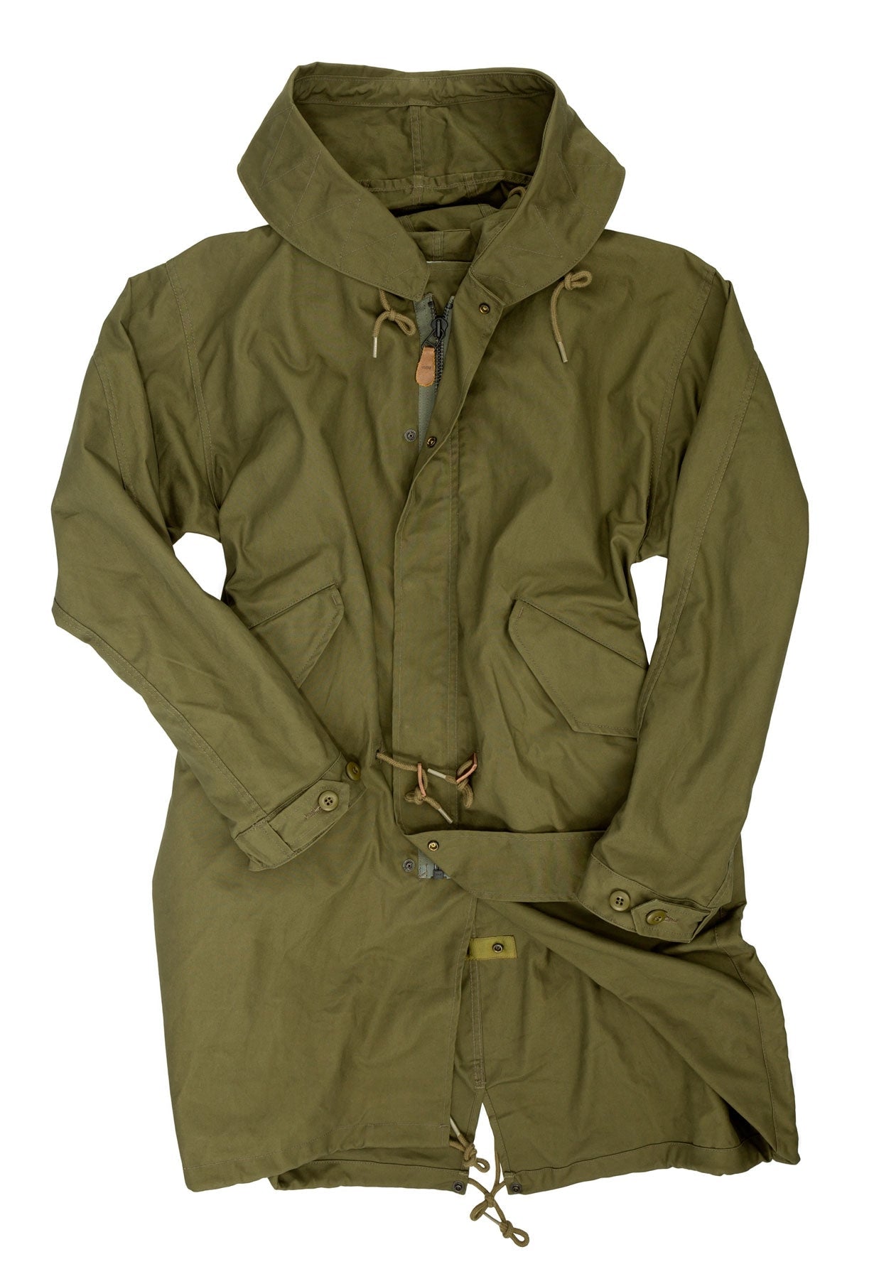 M51 Fishtail Parka Shell | Olive Green Canvas Jacket