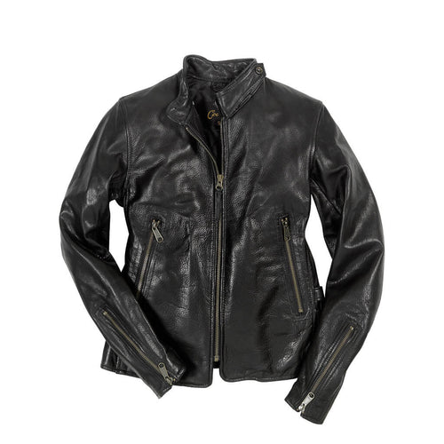 Motorcycle Cafe Racer Jacket in black