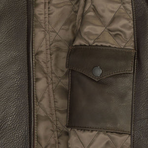 Motorcycle Cafe Racer Jacket in brown