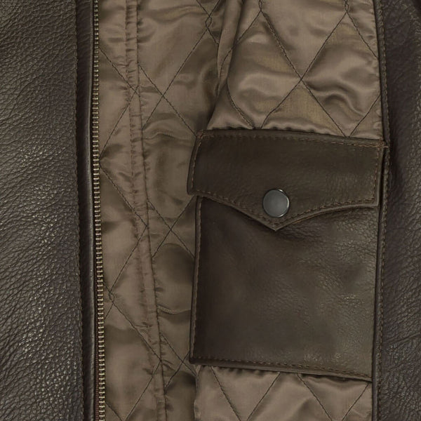 Motorcycle Cafe Racer Jacket in brown