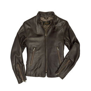 Motorcycle Cafe Racer Jacket in brown