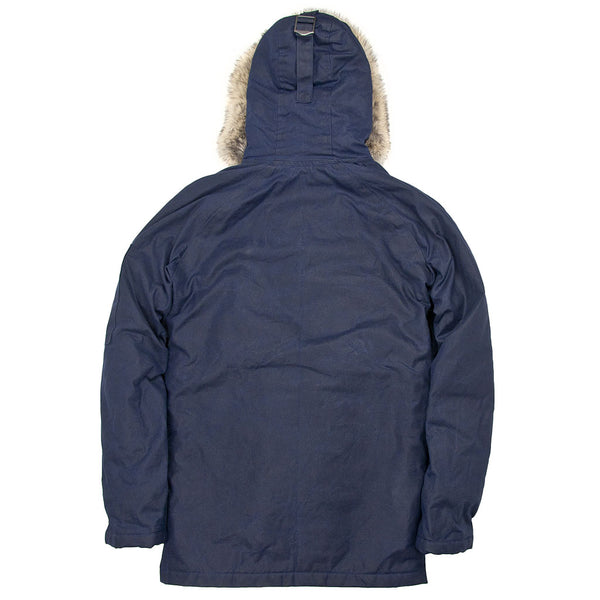 Mountain Fur Hood Coat-Navy