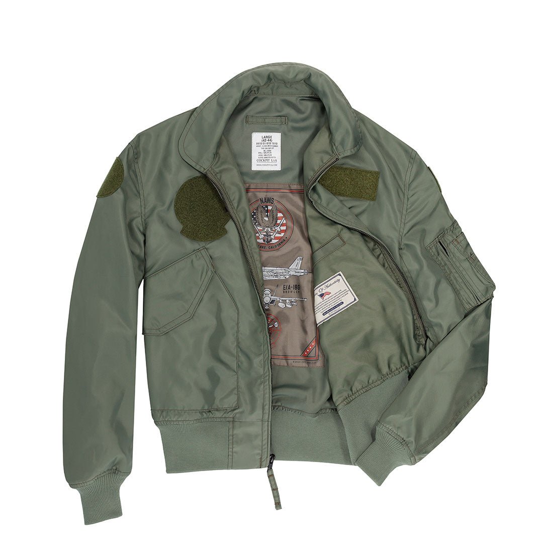 CWU-36/P Flight Jacket | Green Military Bomber Shell Jacket